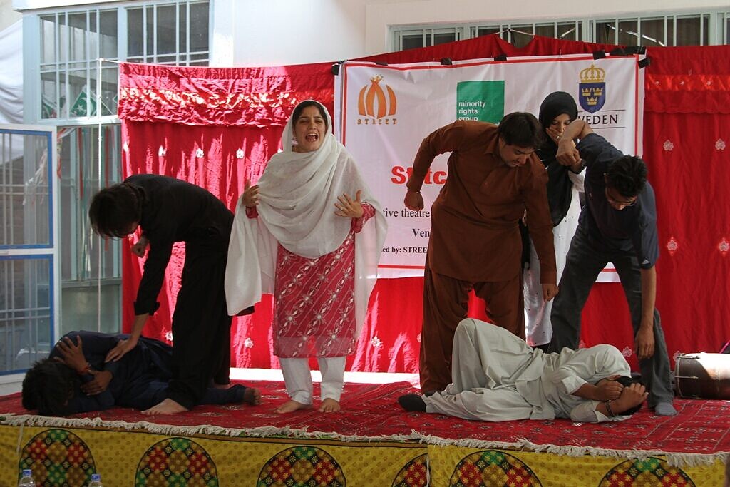 A theatre performance on minority rights